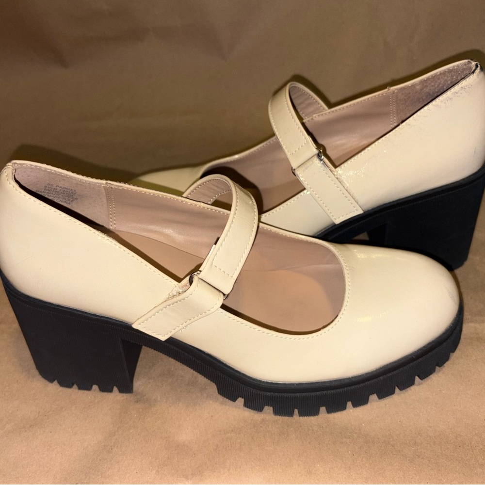 Sun + Stone, Cream, Chunky, Mary Jane, Platform Shoes - Picture 2 of 12